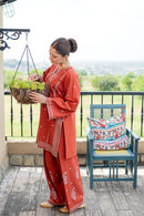 URGE-2PIECE LAWN EMBROIDERED SHIRT WITH LAWN EMBROIDERED TROUSER-BIC-244