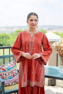 URGE-2PIECE LAWN EMBROIDERED SHIRT WITH LAWN EMBROIDERED TROUSER-BIC-244