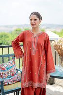 URGE-2PIECE LAWN EMBROIDERED SHIRT WITH LAWN EMBROIDERED TROUSER-BIC-244