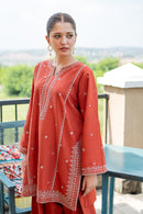 URGE-2PIECE LAWN EMBROIDERED SHIRT WITH LAWN EMBROIDERED TROUSER-BIC-244