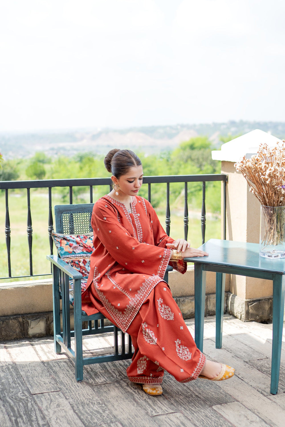URGE-2PIECE LAWN EMBROIDERED SHIRT WITH LAWN EMBROIDERED TROUSER-BIC-244