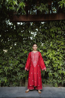 URGE-2PC DHANAK EMBROIDRED SHIRT WITH AND EMBROIDRED TROUSER-BIC-3331