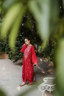 URGE-2PC DHANAK EMBROIDRED SHIRT WITH AND EMBROIDRED TROUSER-BIC-3331