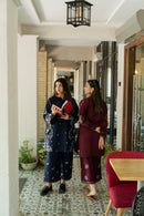 URGE-2PC DHANAK EMBROIDERED SHIRT WITH DHANAK EMBROIDRED TROUSER-BIC-136