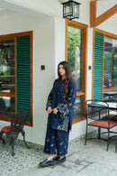 URGE-2PC DHANAK EMBROIDERED SHIRT WITH DHANAK EMBROIDRED TROUSER-BIC-136