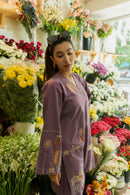 URGE-2PC DHANAK EMBROIDERED SHIRT WITH DHANAK EMBROIDRED TROUSER-BIC-137