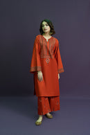 URGE-2PC DHANAK EMBROIDERED SHIRT WITH DHANAK EMBROIDERED TROUSER-BIC-3126