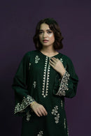 URGE - 2PC DHANAK EMBROIDERED SHIRT WITH DHANAK EMBROIDERED TROUSER-BIC-3369