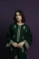URGE - 2PC DHANAK EMBROIDERED SHIRT WITH DHANAK EMBROIDERED TROUSER-BIC-3369