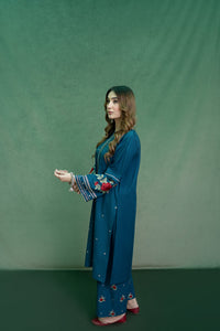 URGE-2PC DHANAK EMBROIDRED SHIRT WITH DHANAK EMBROIDRED TROUSER-BIC-101