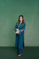 URGE-2PC DHANAK EMBROIDRED SHIRT WITH DHANAK EMBROIDRED TROUSER-BIC-101