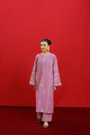 URGE-3PC KHADDAR EMBROIDRED SHIRT WITH WOOL PRINTED SHAWL & EMB TROUSER-BIC-3383