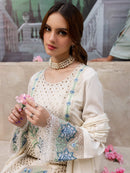 JAZMIN-3PC LAWN LASER EMBROIDERED SHIRT WITH MONARK LASER CUT EMBROIDERED READY TO WEAR DUPATTA-BIC-3650