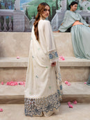JAZMIN-3PC LAWN LASER EMBROIDERED SHIRT WITH MONARK LASER CUT EMBROIDERED READY TO WEAR DUPATTA-BIC-3650