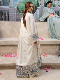 JAZMIN-3PC LAWN LASER EMBROIDERED SHIRT WITH MONARK LASER CUT EMBROIDERED READY TO WEAR DUPATTA-BIC-3650