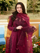 ASIM JOFA-3PC LAWN SEQUIN EMBROIDERED SHIRT WITH KHADDI NET EMB DUPATTA AND EMB TROUSER-BIC-4805