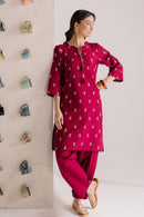BATIK-2PIECE DHANAK EMBROIDERED SHIRT WITH DHANAK EMB SLEEVES-BIC-15009