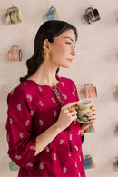 BATIK-2PIECE DHANAK EMBROIDERED SHIRT WITH DHANAK EMB SLEEVES-BIC-15009