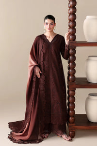 BATIK-3PC DHANAK EMBROIDERED SHIRT WITH WOOL PRINT EMBROIDERED SHAWL AND TROUSER -BIC-5176
