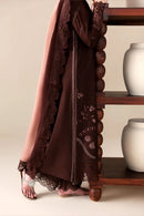 BATIK-3PC DHANAK EMBROIDERED SHIRT WITH WOOL PRINT EMBROIDERED SHAWL AND TROUSER -BIC-5176