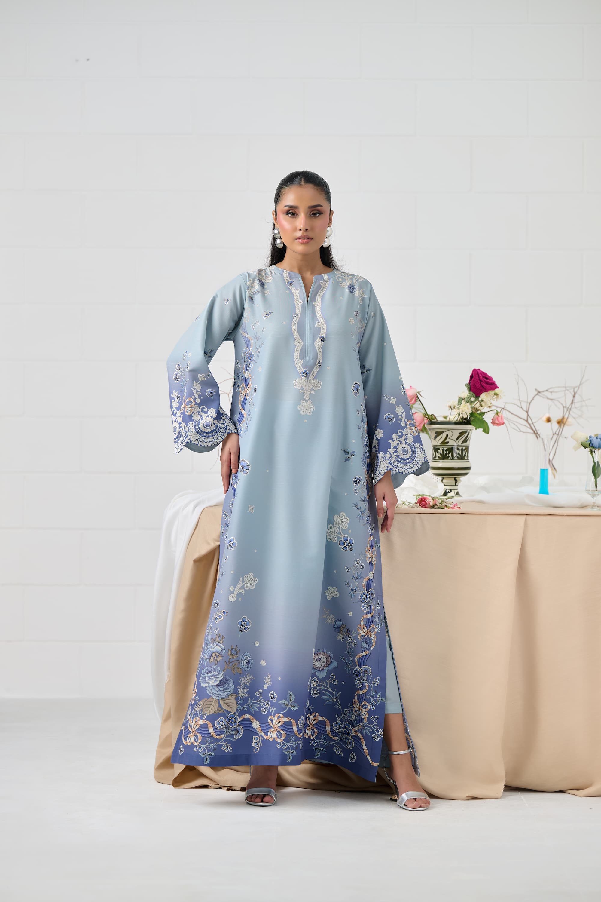 LULUSAR-3PC-SHAMOZE SILK PRINTED SHIRT SILK PRINTED DUPATTA AND SILK TROUSER-BIC-9009