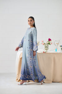 LULUSAR-3PC-SHAMOZE SILK PRINTED SHIRT SILK PRINTED DUPATTA AND SILK TROUSER-BIC-9009