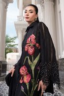 MARIA.B-3PC DHANAK EMBROIDERED SHIRT WITH CHIFFON EMBROIDERED DUPATTA AND TROUSER-BIC-5202