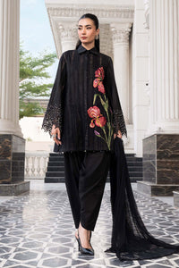 MARIA.B-3PC DHANAK EMBROIDERED SHIRT WITH CHIFFON EMBROIDERED DUPATTA AND TROUSER-BIC-5202