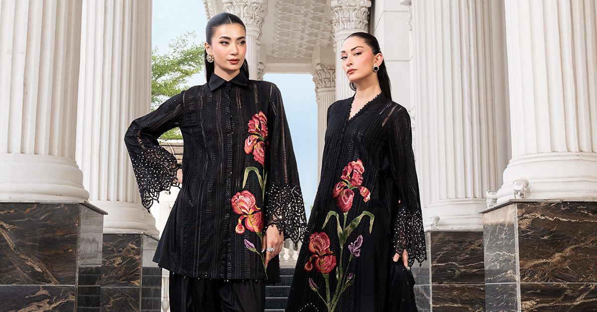 MARIA.B-3PC DHANAK EMBROIDERED SHIRT WITH CHIFFON EMBROIDERED DUPATTA AND TROUSER-BIC-5202