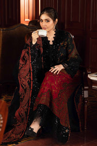 MARIA.B-3PC LAWN PRINTED EMB SHIRT WITH CHIFFON PRINT DUPATTA AND PRINT TROUSER-BIC-2528