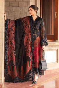 MARIA.B-3PC LAWN PRINTED EMB SHIRT WITH CHIFFON PRINT DUPATTA AND PRINT TROUSER-BIC-2528