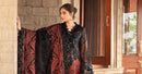 MARIA.B-3PC LAWN PRINTED EMB SHIRT WITH CHIFFON PRINT DUPATTA AND PRINT TROUSER-BIC-2528