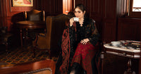 MARIA.B-3PC LAWN PRINTED EMB SHIRT WITH CHIFFON PRINT DUPATTA AND PRINT TROUSER-BIC-2528