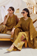MARIA.B-3PC DHANAK EMBROIDERED SHIRT WITH COUTRAI PRINTED SHAWL AND TROUSER-BIC-5216