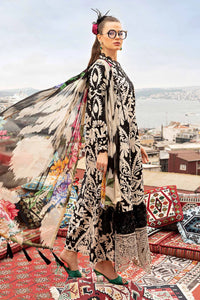 MARIA.B-3PC KHADDAR PRINTED EMB SHIRT WITH KHADDAR PRINTED DUPATTA AND PRINTED TROUSER-BIC-2629