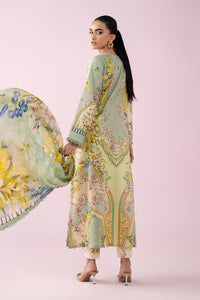 MARIA.B-3PC LAWN PRINTED EMB SHIRT WITH SILK PRINTED DUPATTA AND TROUSER-BIC-037