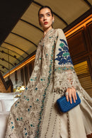 MARIA.B-3PC KHADDAR LASERWORK EMBROIDERED SHIRT WITH COURTRAI PRINTED SHAWL AND TROUSER-BIC-5192