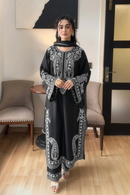 MIRANA-3PIECE LAWN EMBROIDERED SHIRT WITH BAMBER CHIFFON  DUPATTA AND EMB TROUSER-BIC-4853
