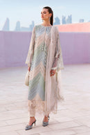 MARIA B-3PC LAWN MULTIPLE SHADES CHIKAN EMBROIDERED SHIRT WITH SELF JACQUARD  EMBROIDERED DUPATTA AND EMB TROUSER-BIC-4836