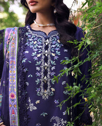 REPUBLIC WOMENSWEAR-3PC DHANAK EMBROIDERED SHIRT WITH COURTRAI PRINTED SHAWL & EMB TOUSER-BIC-4253