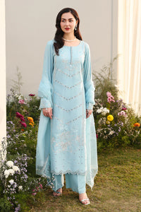 ASIM JOFA- 3PC LAWN EMBROIDERED SHIRT WITH ORGANZA EMBROIDERED DUPATTA AND TROUSER-BIC-4807