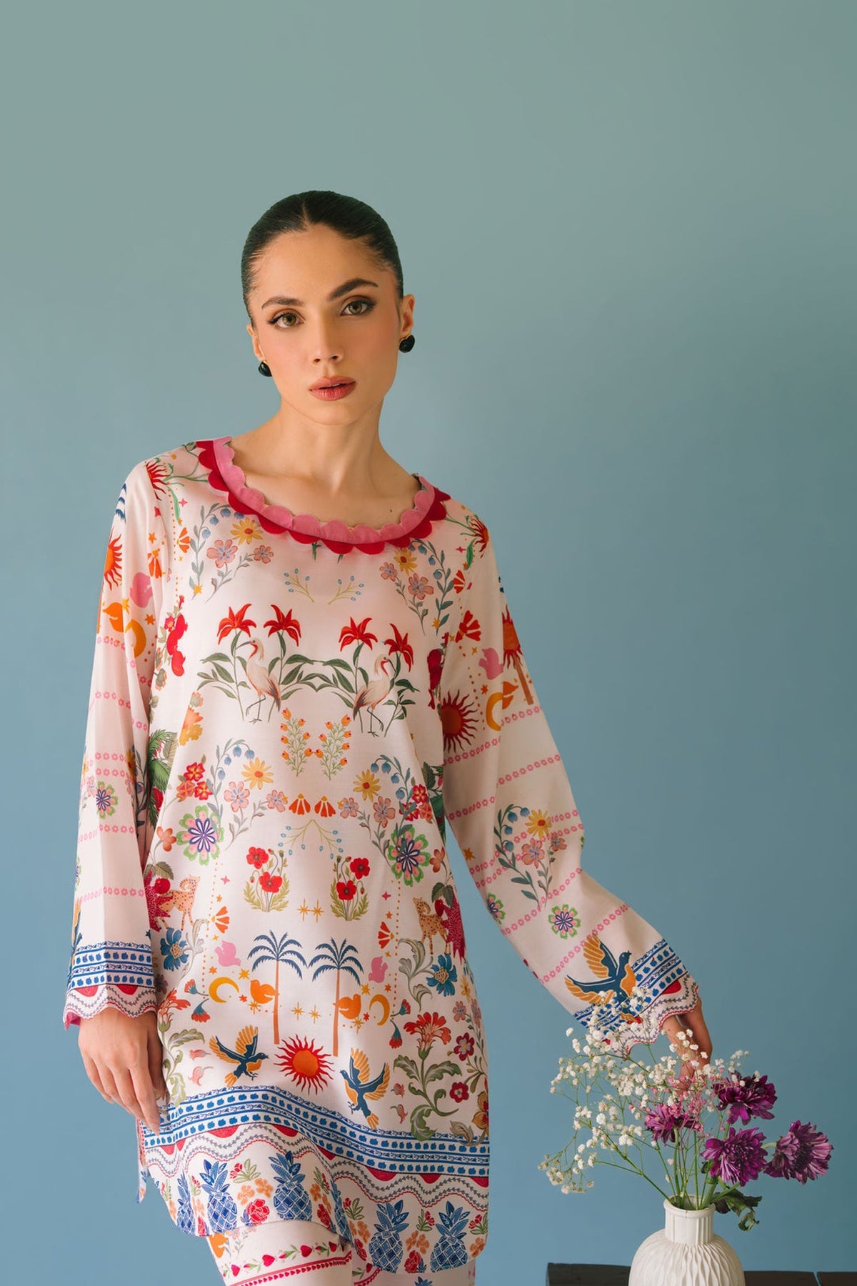 BRANDSINN-2PC SHAMOZE SILK PRINTED SHIRT & SHAMOZE SILK PRINTED TROUSER-BIC-2006