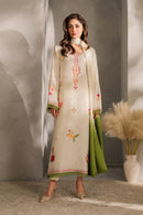 MIRANA-3PC DHANAK EMBROIDERED SHIRT WITH BAMBER CHIFFON DUPATTA AND TROUSER-BIC-4289