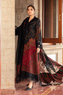 MARIA.B-3PC LAWN PRINTED EMB SHIRT WITH CHIFFON PRINT DUPATTA AND PRINT TROUSER-BIC-2528