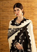 BATIK-3PC DHANAK EMBROIDERED SHIRT WITH DHANAK EMBROIDERED SHAWL AND TROUSER-BIC-5279