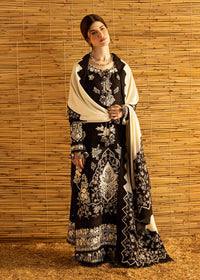 BATIK-3PC DHANAK EMBROIDERED SHIRT WITH DHANAK EMBROIDERED SHAWL AND TROUSER-BIC-5279