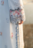 QALAMQAR - 3PC LAWN EMBROIDERED SHIRT WITH MONARK PRINTED DUPATTA AND TROUSER-BIC-3663