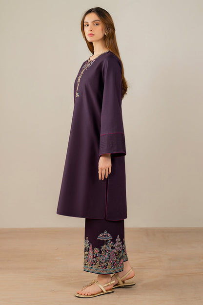 JAZMIN-2PC DHANAK EMBROIDERED SHIRT & EMBROIDERED TROUSER-BIC-111