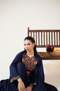 AISLING-3PC DHANAK EMBROIDERED SHIRT WITH DHANAK EMBROIDERED SHAWL AND TROUSER-BIC-5048