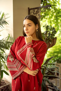 URGE-2PC DHANAK EMBROIDERED SHIRT AND EMBROIDRED TROUSER-BIC-131